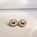 Aretes flor modernos