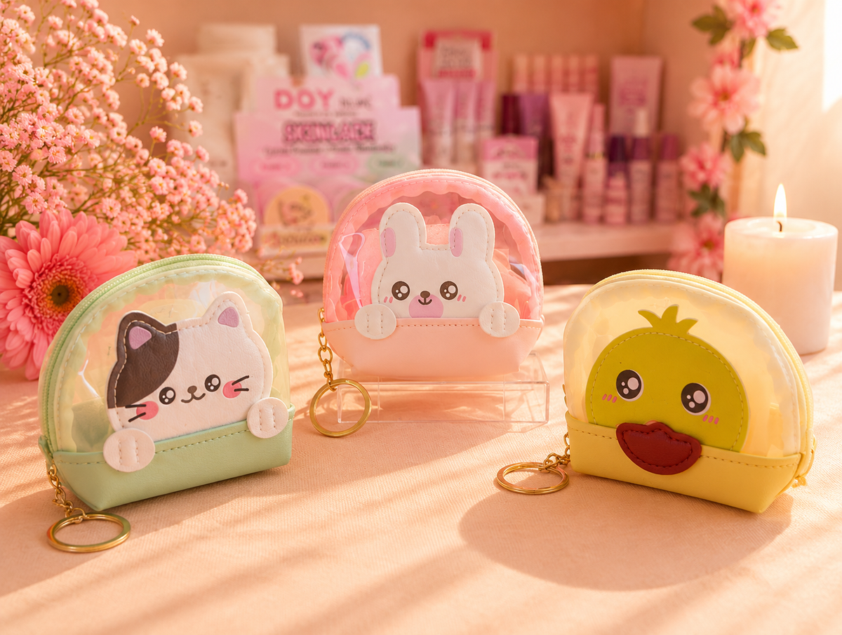 Mini Monederos Cute con Llavero