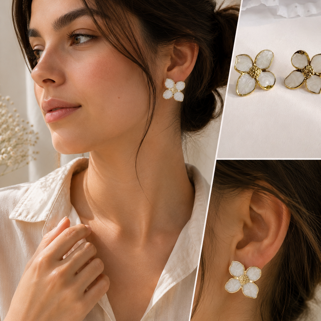 Aretes de flor Elegance