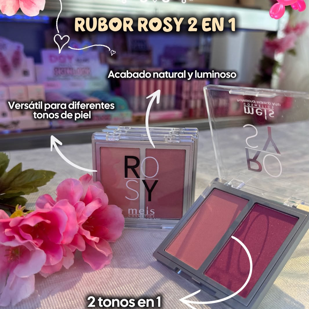 Rubor en polvo 2 en 1 Rosy