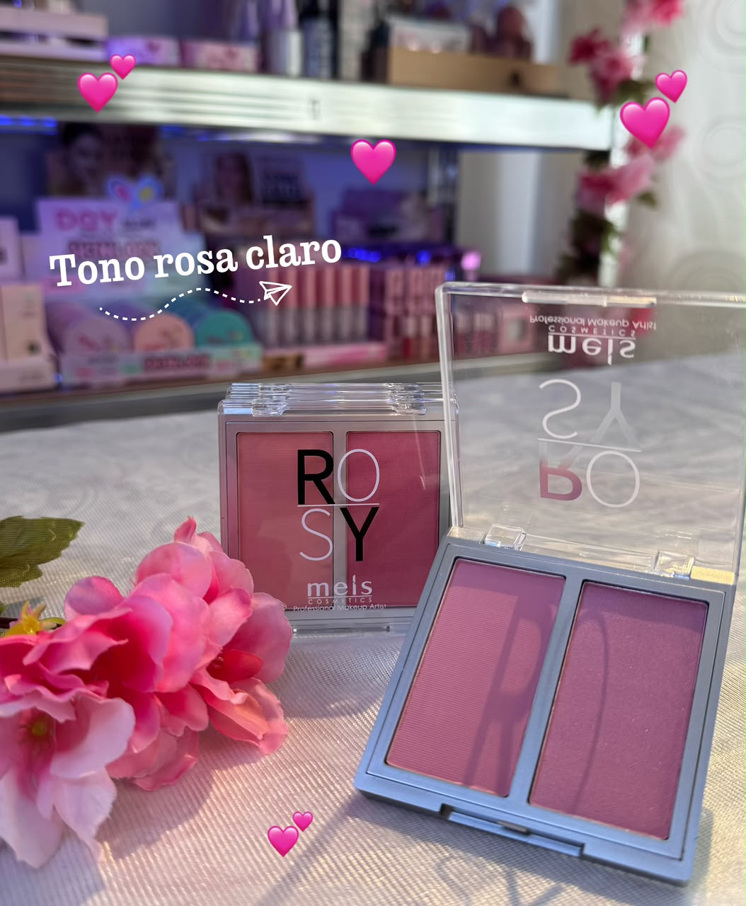 Rubor en polvo 2 en 1 Rosy